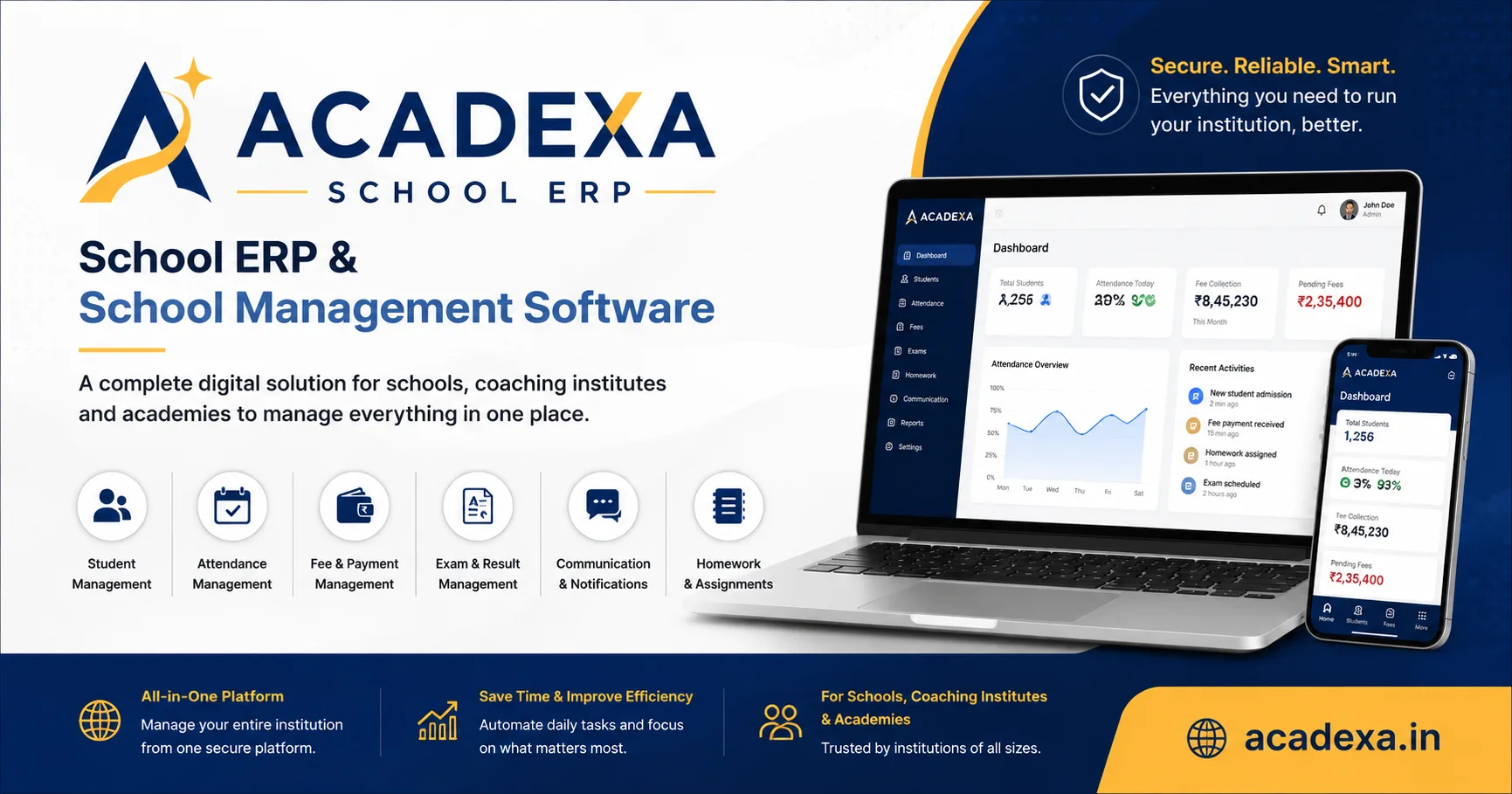 Acadexa school ERP and management software